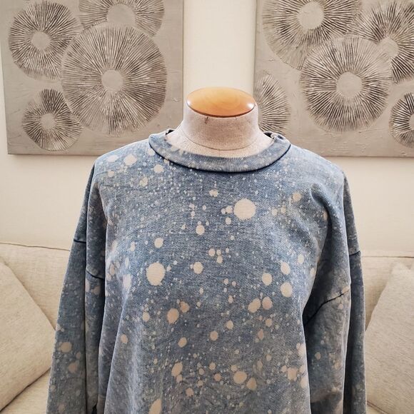 Drifter Yameyo Bleach Splash Sweatshirt size Medium in Blue - Picture 5 of 14